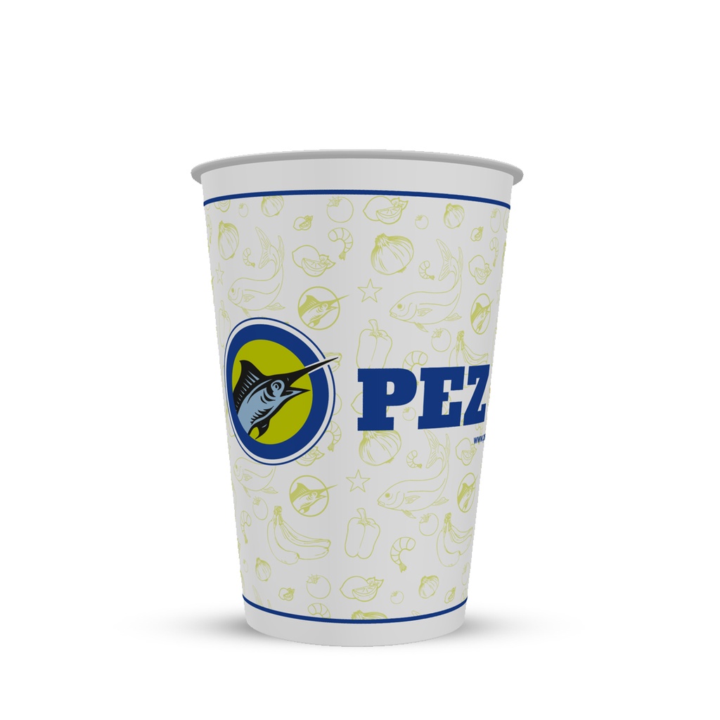 Paper cup cold drink 12 Oz (Pez azul)