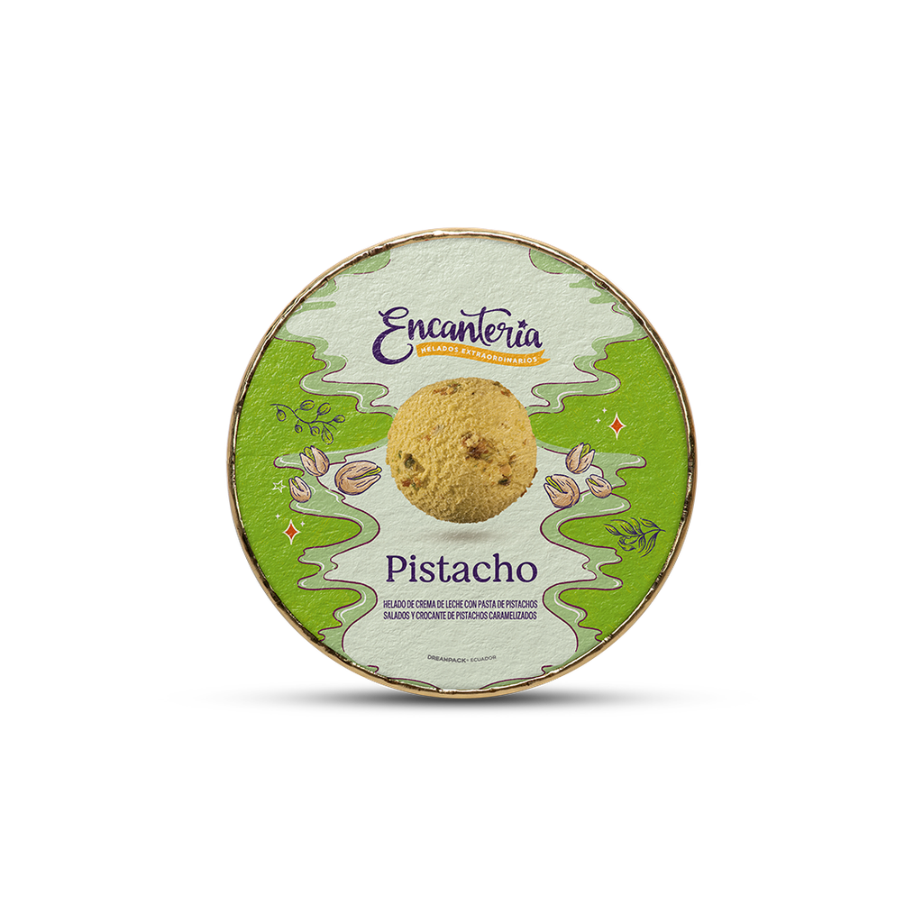 TAPA DE PAPEL 1/2 LT PISTACHO ENCANTERÍA / TIRA METALIZADA